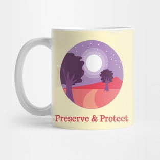 Nature Lovers Design, Preserve & Protect T-Shirt Vintage National Park Mug